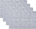 Placemats Set of 4, Plastic Vinyl 18" x 12" Place Mats by PandaPalm
