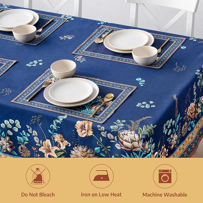 Maison d' Hermine Premium Table Cloth Rectangle Table 100% Combed Cotton 108 x - Image 8