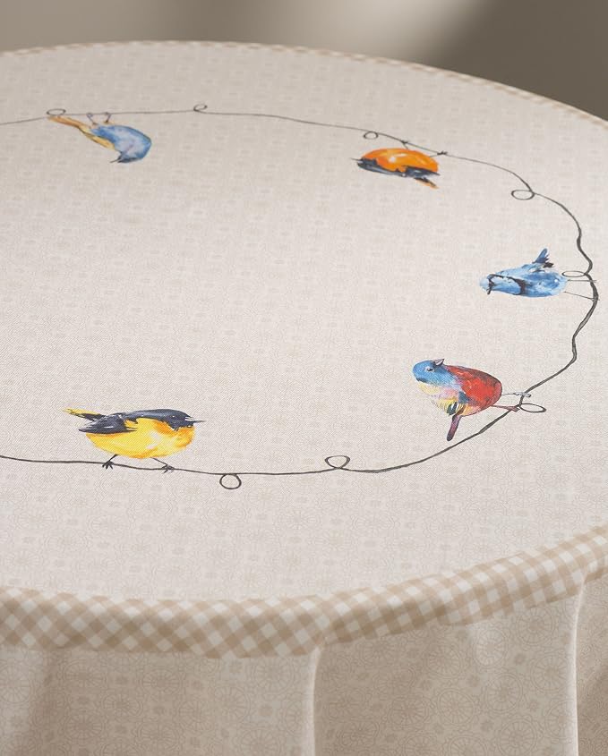 Maison d' Hermine Table Cloth Round Table 100% Cotton 69 Inches Tablecloth - Image 7