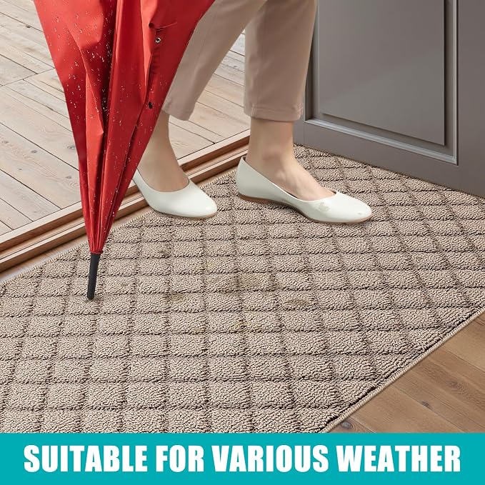 Azadx 2'x3' Front Entryway Door Mat Non Slip Indoor Door mats Washable Entry - Image 6