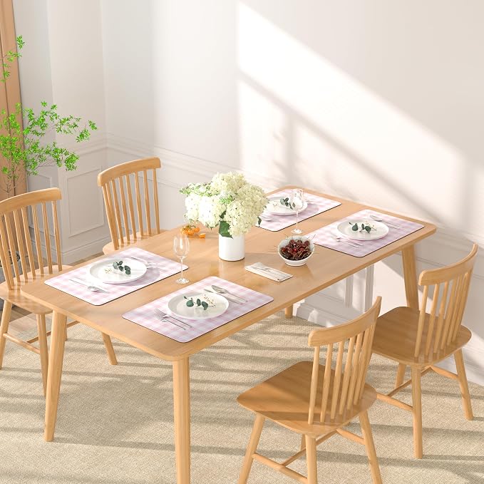 QIYI Placemats Set of 6, 12x18 Inch Faux Leather Place Mats - Image 7
