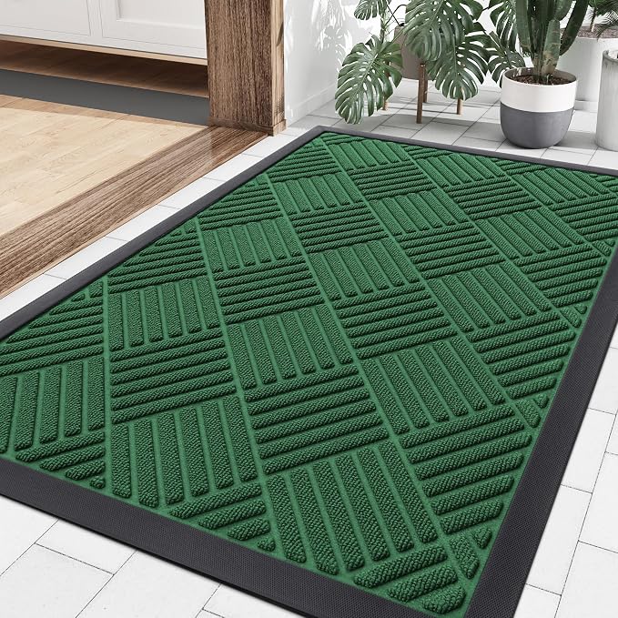 Smiry Front Door Mat Outside Entrance, Heavy Duty Outdoor Indoor Mat, Natural by Smiry