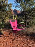 Folding Camping Chair with Dual Lock, Hanami Pink Polyester