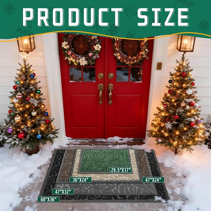 Yimobra Extra Large Door Mat 60x36, Waterproof Sturdy Outdoor Mats - Image 2