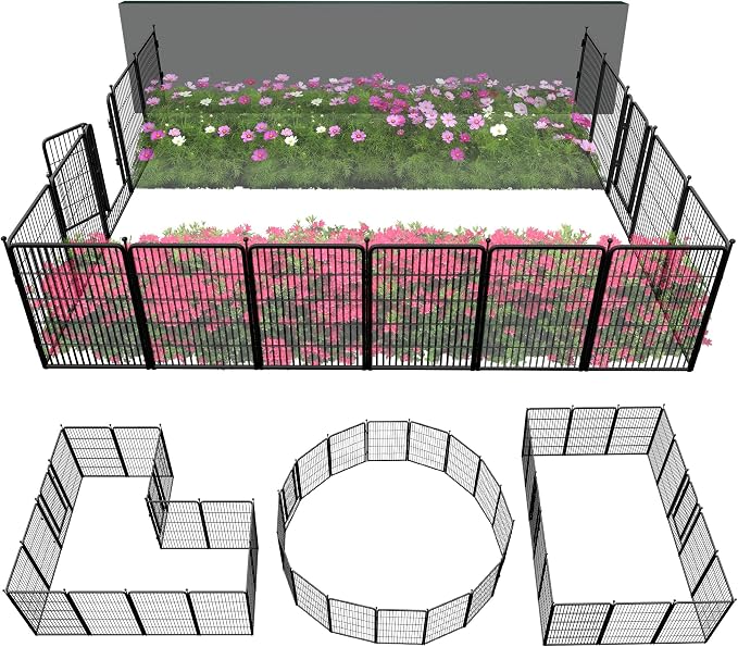 FXW Garden Fence Outdoor for The Yard – 40in x 36.4ft Heavy Duty Metal Animal by FXW