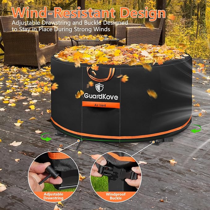 56” Fire Pit Cover Round for 54”- 56” Fire Pit/Tables, Waterproof Tear & Fade - Image 6