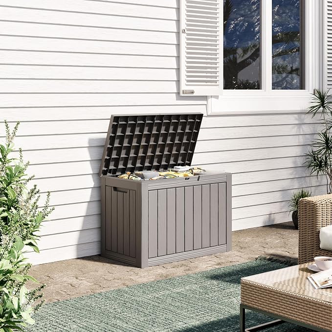 Outdoor Storage Box, Resin Deck Boxes Indoor and outdoor, Waterproof Storage - Image 6