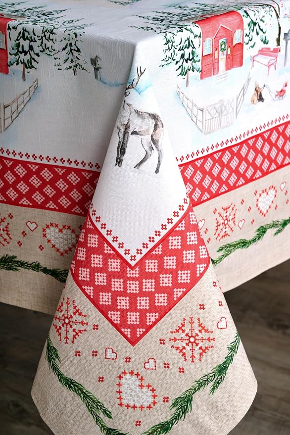 Maison d' Hermine Table Cloth Rectangle Table 100% Cotton 70 x 90 Inches Fall - Image 8