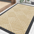 Smiry Front Door Mat Outside Entrance, Heavy Duty Outdoor Indoor Natural Rubber by Smiry