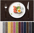 Blue Forest Placemats Set of 6, Dual-Layered Thickened Faux Linen Cloth Place by BlueForest