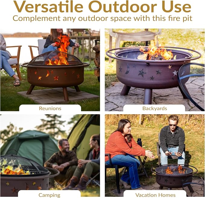 Sunnydaze Cosmic 30-Inch Patio Fire Pit - Image 6