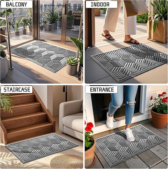 Yimobra Door Mats Outdoor 29.5x17, All-Season Waterproof Outdoor Mats - Image 4