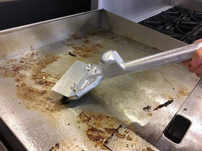 Grill Scrapers, Heavy Duty Casting Aluminum Commercial Griddle Scraper - Image 7