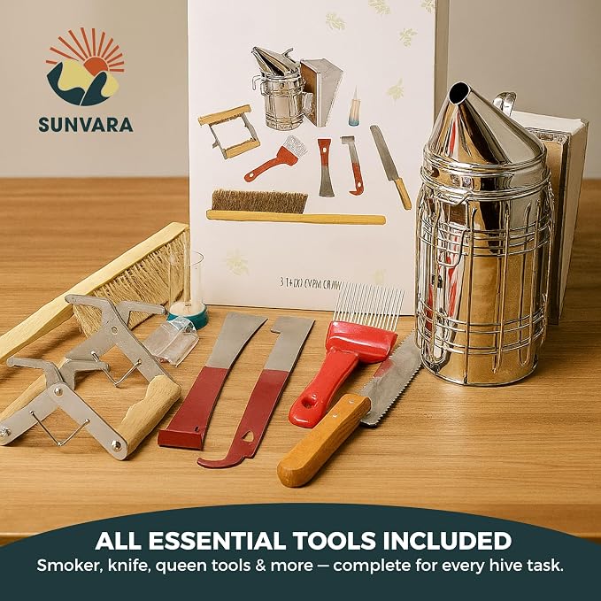 SunVara Bee Keeping Starter Kit Beekeeping Supplies, Bee Keeping Supplies-All - Image 2