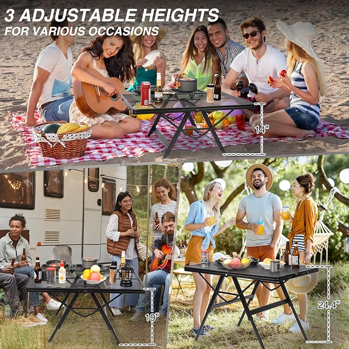 REDCAMP Folding Grill Table for Outside, Portable Metal Aluminum Outdoor Grill - Image 4