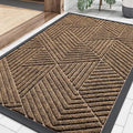 Smiry Front Door Mat Outside Entrance, Heavy Duty Sturdy Natural Rubber Doormat by Smiry