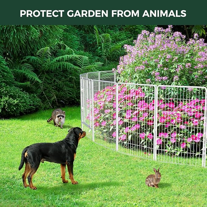 FXW Garden Fence Outdoor for The Yard – 45in x 109.4ft Heavy Duty Metal Animal - Image 3