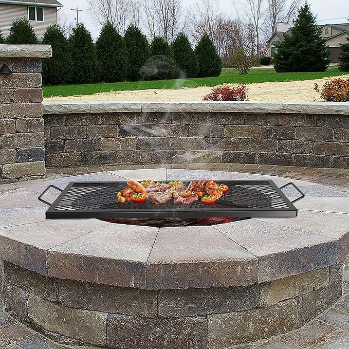 onlyfire X-Marks Fire Pit Cooking Grate, Portable Rectangle Campfire Grill Grate - Image 5