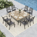 MFSTUDIO Outdoor Dining Set for 8, Patio Table and Chairs Set by MFSTUDIO