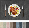 Faux Leather Heat Resistant Placemats Set of 4 – Waterproof Oilproof Wipeable by Unknown