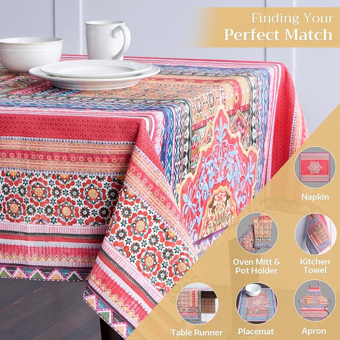 Maison d' Hermine Table Cloth Rectangle Table 100% Cotton 60 x 108 Inches Fall - Image 5
