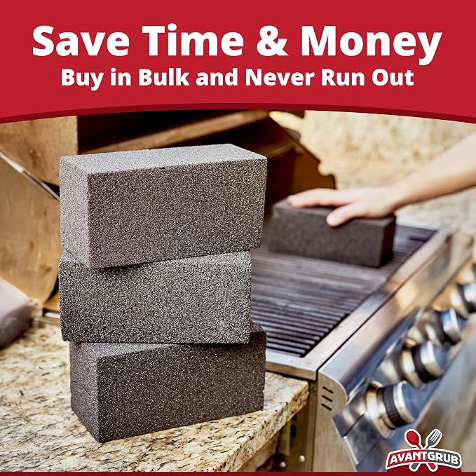 Commercial Grade Grill Cleaning Brick Bulk 12 Pack by Avant Grub. Pumice Stone - Image 6