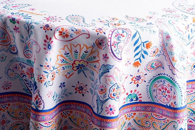 Maison d' Hermine Table Cloth Round Table 100% Cotton 63 Inches Tablecloth - Image 7