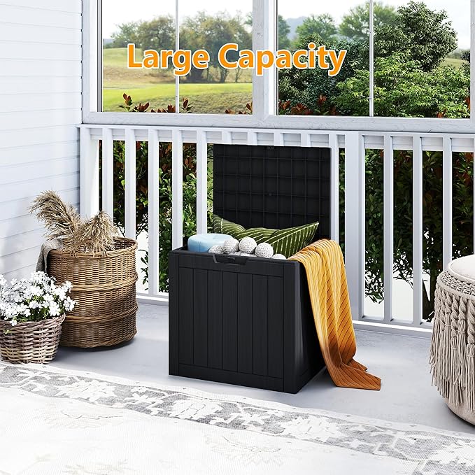 35 Gallon Outdoor Storage Box Waterproof, Resin Deck Boxes - Image 4