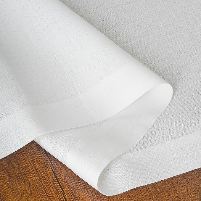 D'Moksha Homes Linen White Table Runner 120 Inches Long - Image 5