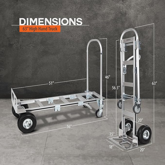 Vergo Industrial Convertible Hand Truck - Image 3