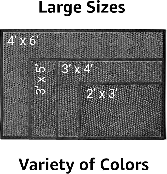 Ecomills Deluxe Diamond Entrance Door Mat, XX-Large Heavy Duty Absorbent Rubber - Image 5