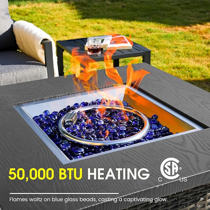 Sundale Outdoor 28 Inch Outdoor Fire Pit Table, 50000 BTU Propane Fire Pits - Image 2