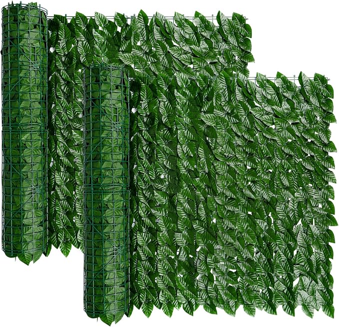 iCover 2PK 39 * 98in Artificial Ivy Privacy Fence Screen Cover, Highly Dense by iCOVER