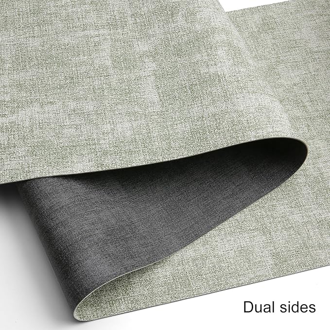Table Runners 72 Inches Long, Dual-Sided Faux Leather Farmhouse Table Runner - Image 2