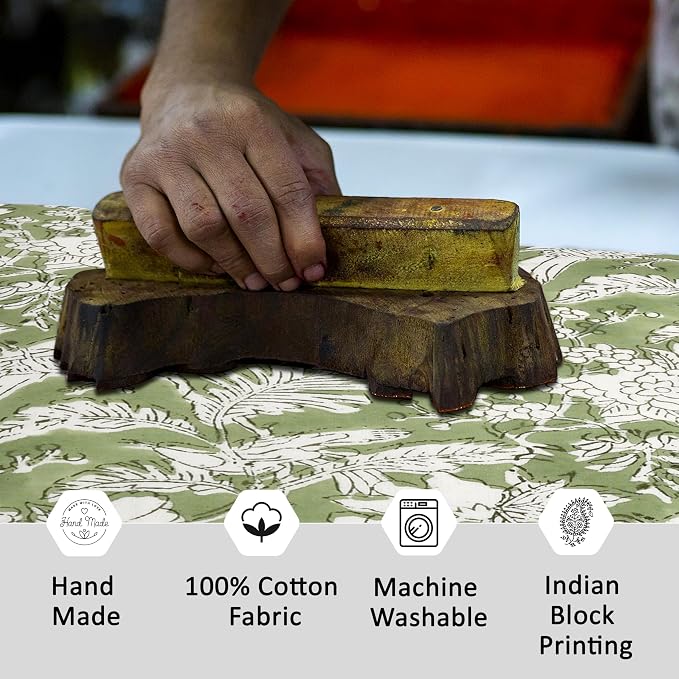 CPC Cotton Table Runner 16x90 Inch Block Printed Long Fall Table Runner - Image 5