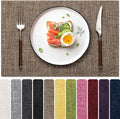Blue Forest Placemats Set of 8, Dual-Layered Thickened Faux Linen Cloth Place by BlueForest