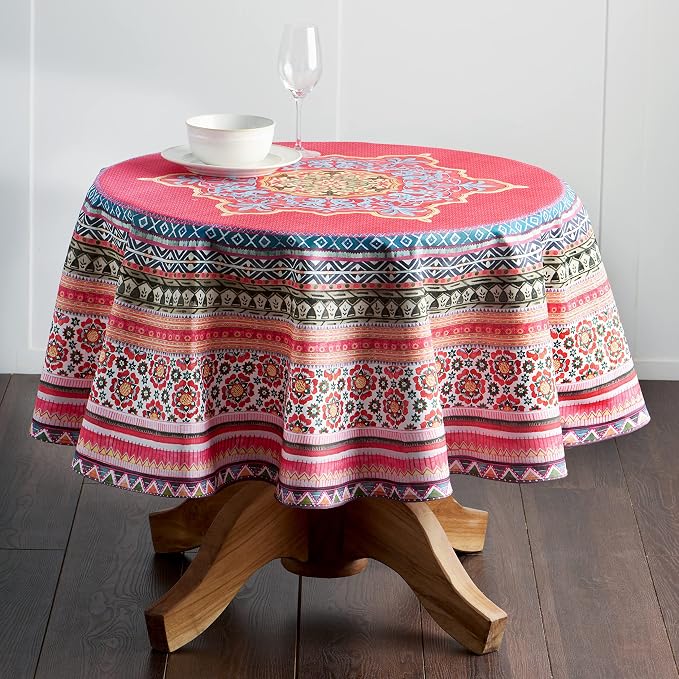 Maison d' Hermine Table Cloth Round Table 100% Cotton 63 Inches Fall Tablecloth - Image 9
