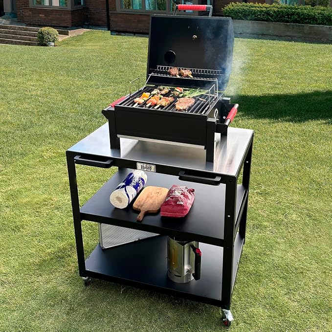36''x 24'' Large Movable Pizza Oven Table - Image 2