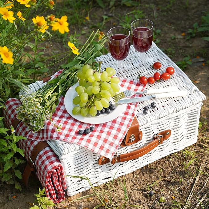 HappyPicnic Fitted Picnic Baskets Cooler Set - Image 8