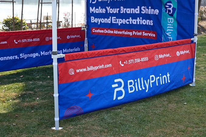 Custom Half Wall for 10' x 10' Canopy Pop-Up Tent for Tradeshows, Featuring - Image 3