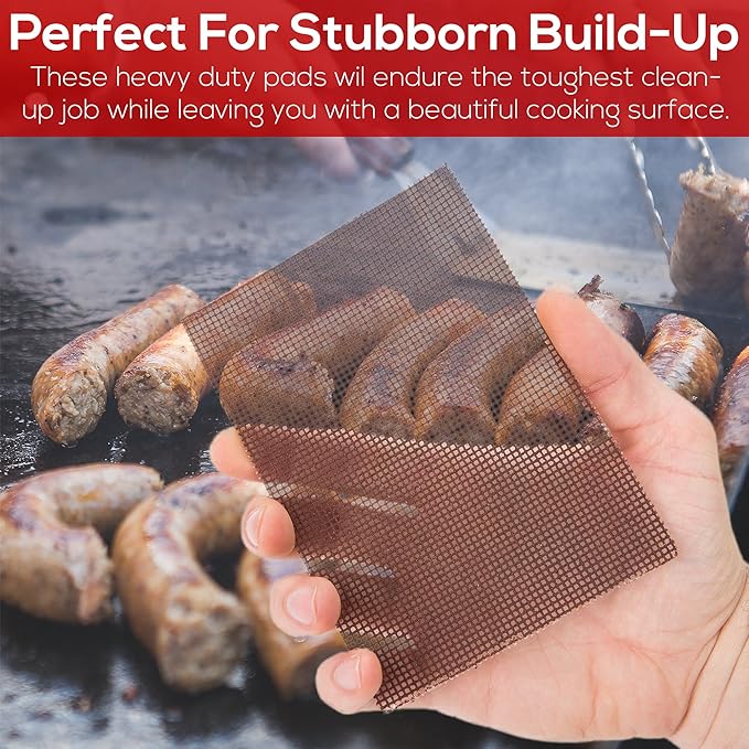 Avant Grub Pro-Grade Grill Screens 40 Pack. Scrub Away Burnt-On Grease & - Image 5