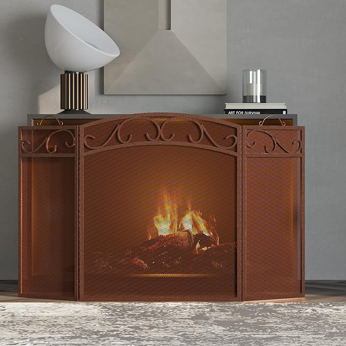 Fire Beauty Fireplace Screen 3 Panel - Image 3