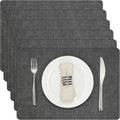 Myir JUN Placemats Dual Sided, Faux Leather Place Mats Set of 6 Indoor by MyirJUN