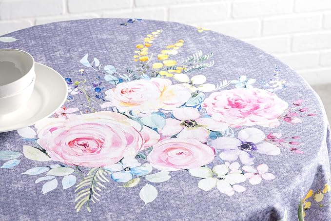 Maison d' Hermine Table Cloth Round Table 100% Cotton 63 Inches Tablecloth - Image 6