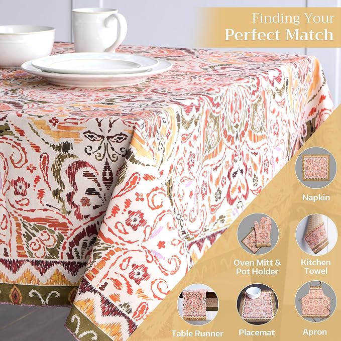 Maison d' Hermine Table Cloth Rectangle Table 100% Cotton 60 x 108 Inches Fall - Image 5