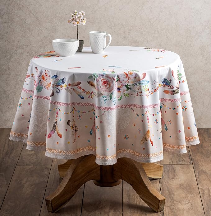 Maison d' Hermine Table Cloth Round Table 100% Cotton 69 Inches Tablecloth - Image 8