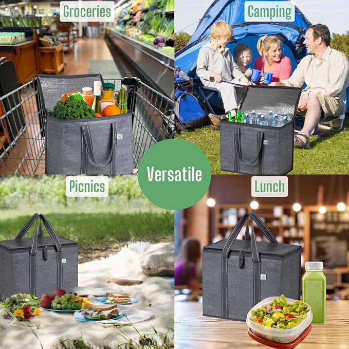 VENO 2 Pack Cooler Bag and Insulated Grocery Bags - Image 7