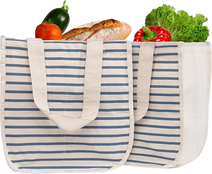 Reusable Cotton Grocery Tote Bags by OrganicCottonMart