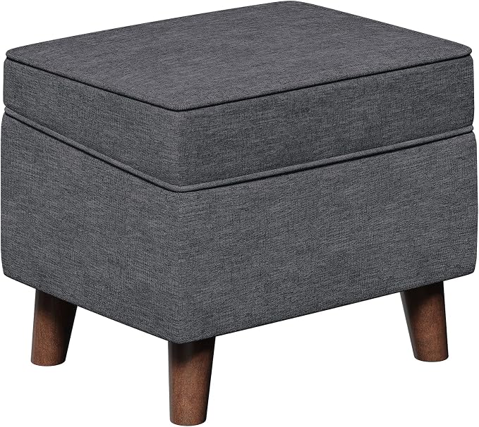 Storage Ottoman with Adjustable Cover, Soft Step Stool, Footrest and Seat by FAGAGA