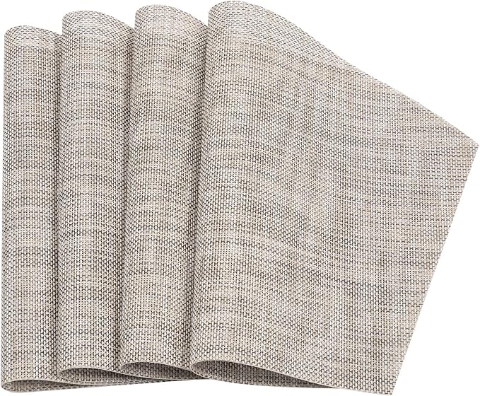 SHACOS Small Round Table Placemats Wedge Shaped Placemats Set of 4 Heat - Image 6